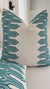 Thibaut Nola Stripe Embroidery Aqua Blue Designer Throw Pillow Cover