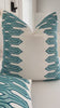 Thibaut Nola Stripe Embroidery Aqua Blue Designer Throw Pillow Cover