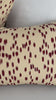 Brunschwig Fils Les Touches Bordeaux Red Designer Luxury Throw Pillow Cover Product Video