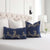 Scalamandre Zebras Petite Denim Blue Designer Animal Print Throw Pillow Cover in White Bedroom