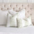Thibaut Clipperton Stripe Green Designer Throw Pillow Cover with Matching Euro White Pillows