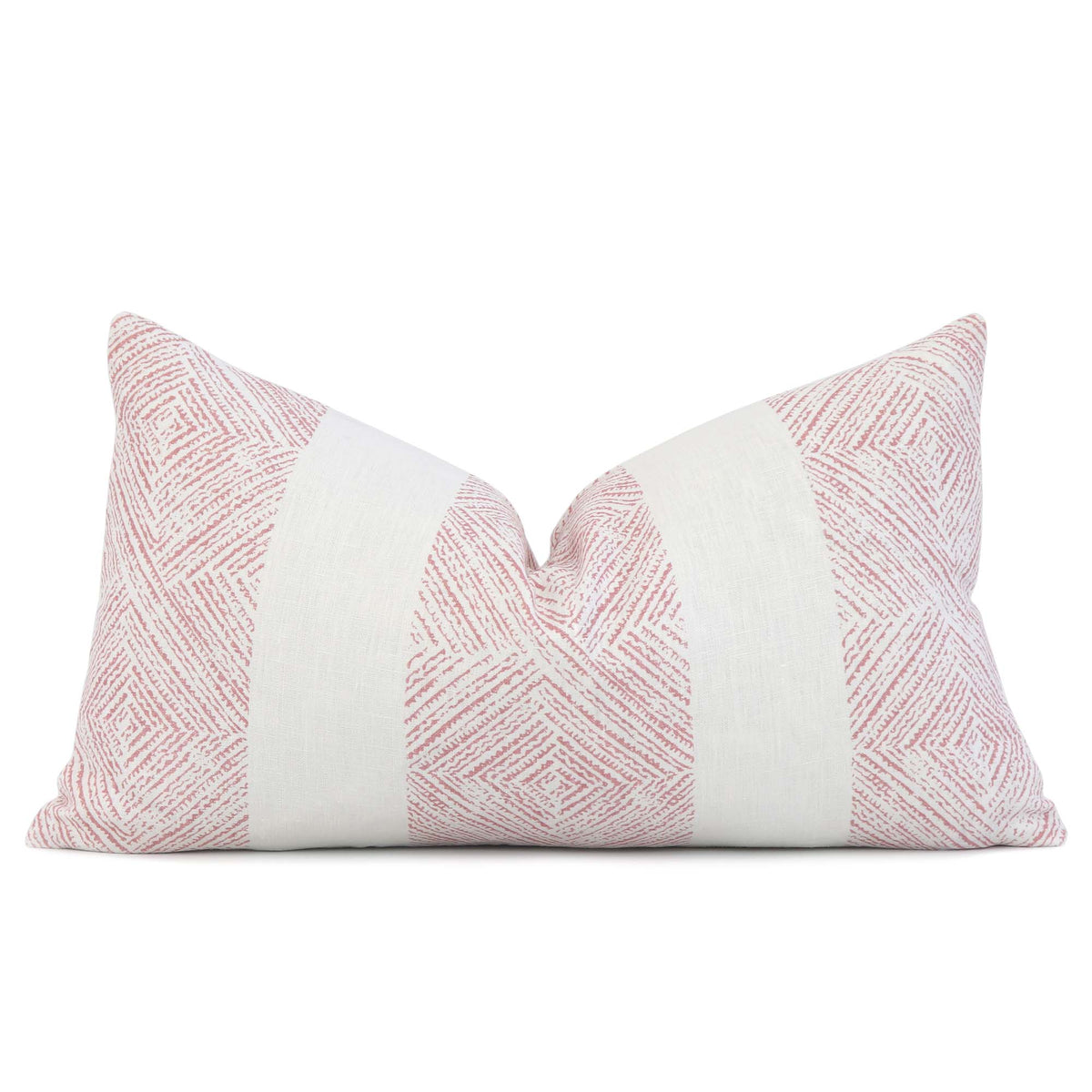 Thibaut Clipperton Stripe Blush Pink Designer Luxury Lumbar Throw Pillow Cover