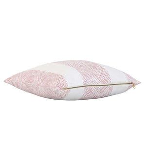 Thibaut Clipperton Stripe Blush Pink Designer Luxury Throw Pillow Cover with Gold Exposed Zipper